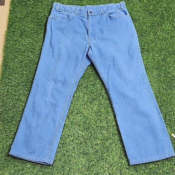Levi's Light Blue Denim Pants Vintage Rare 70s Orange Tab - Picture 6 of 10